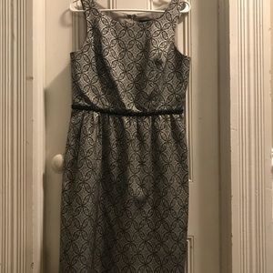 Silver beaded waist Evening dress